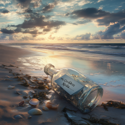 Mysterious Bottle on Beach