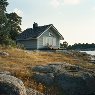 Architectural House in Swedish Archipelago