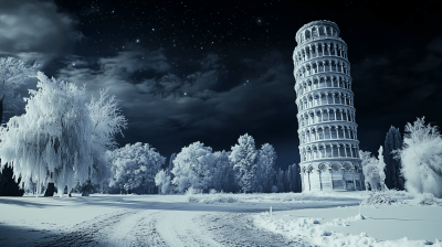 Frozen Pisa Tower
