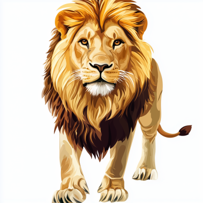 Male Lion Vector