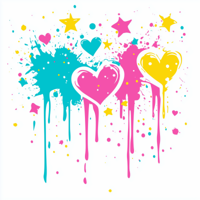 Colorful Splatter Design