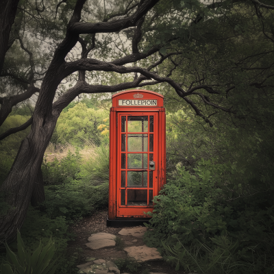 American Phone Booth at Wildflower Center