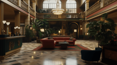 Elegant Lobby of the Hilbert Hotel