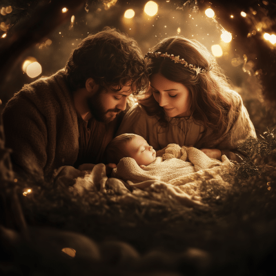 A Child is Born Christmas Card