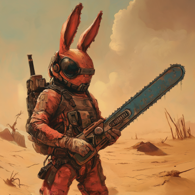 Futuristic Rabbit Warrior