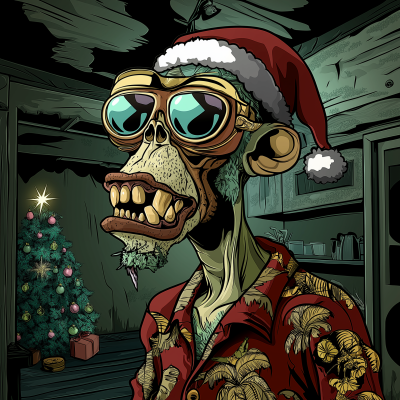 Mutant Zombie Ape Christmas