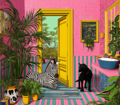 Whimsical Bathroom Scene