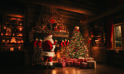 Santa Claus Bringing Gifts