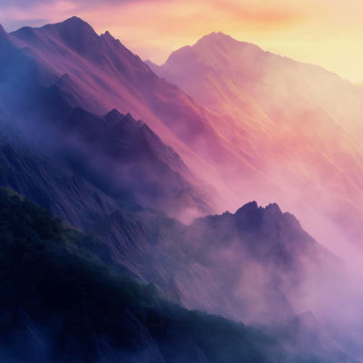 Misty Mountain Landscape