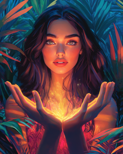 Magical Woman in Hands