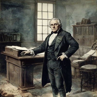 18th Century Headmaster Illustration