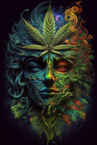 Trippy Marijuana Design