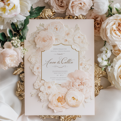 Elegant Floral Wedding Invitation