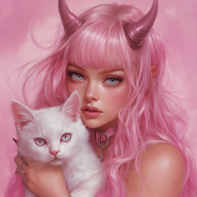 Punk Beauty with Cat