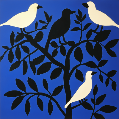 Matisse Inspired Bird Collage