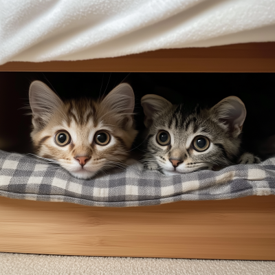 Cute Hiding Kitties