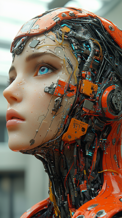 Cyborg Woman Portrait