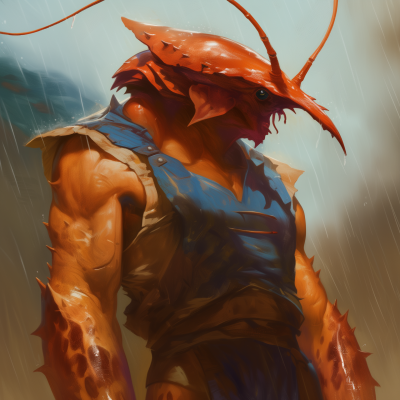 Anthropomorphic Crustacean Portrait