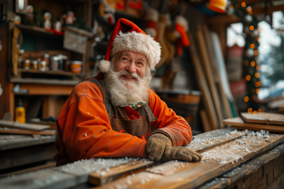 Santa in His Workshop