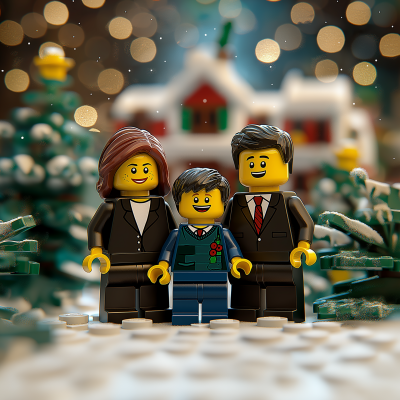 LEGO Executive Family Scene
