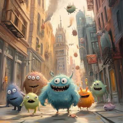 Cute Monsters in the Big City