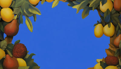 Exotic Fruit Branch Cutout