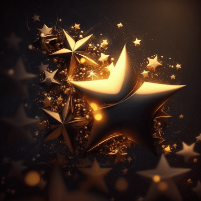 Golden Stars Blinking