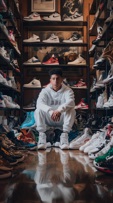 Wealthy Teen with Sneakers