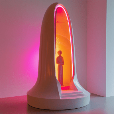 Retro Futuristic Sculpture