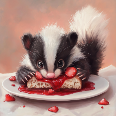 Cute Fluffy Skunk