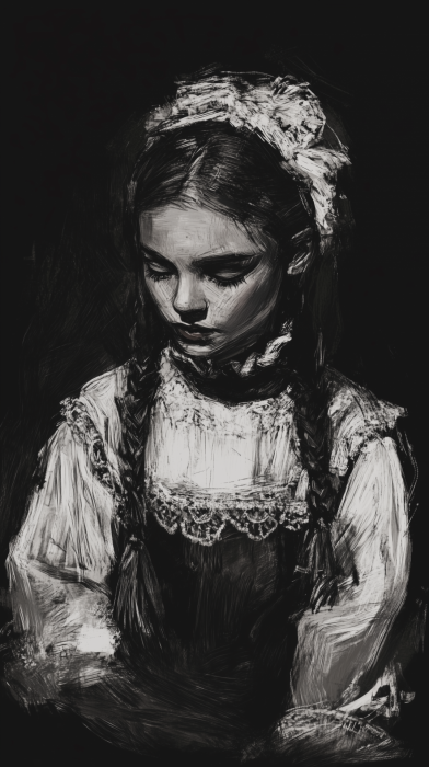 Traditional Polish Girl Sketch