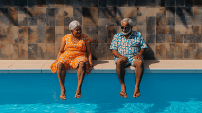 Relaxing by the Pool