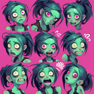 Zombie Character Expressions