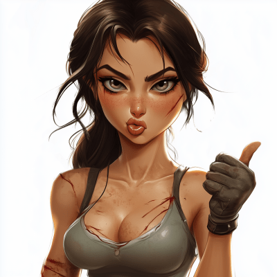 Surprised Lara Croft