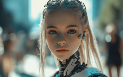 Futuristic Robot Teenager