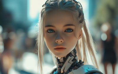 Futuristic Teen Robot