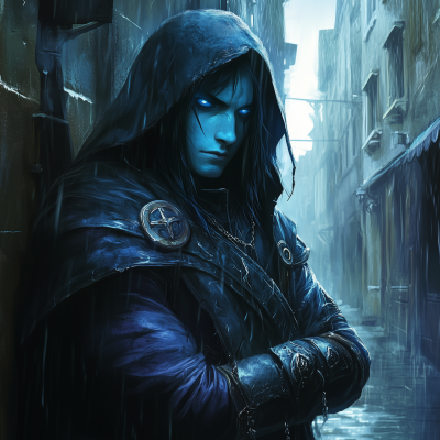 Dark Elf Man in Shadows