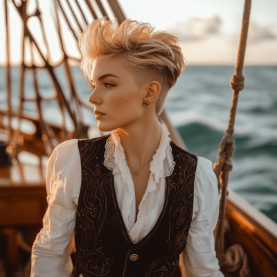 Woman on Sailing Ship