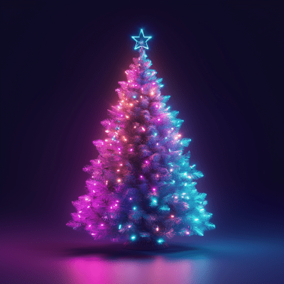 Neon Christmas Tree