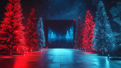 Futuristic Christmas Display