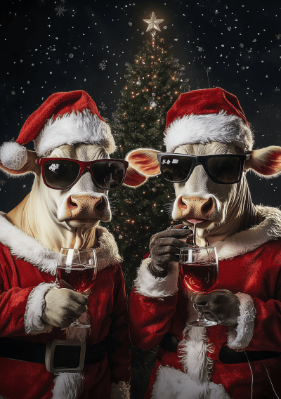 Santa Cows Christmas Party