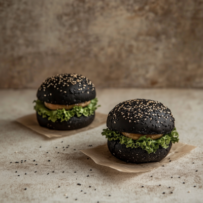 Mini Burgers on Rustic Table