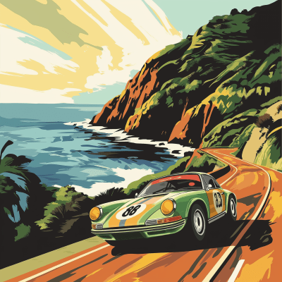 Vintage Madeira Rally Poster