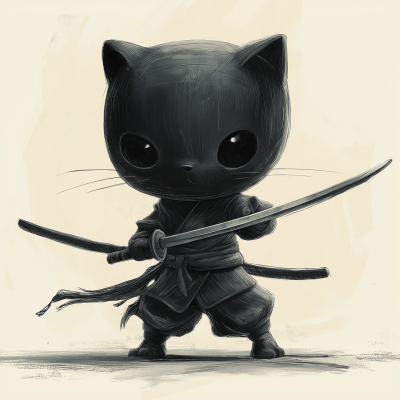 Kawaii Ninja Illustration