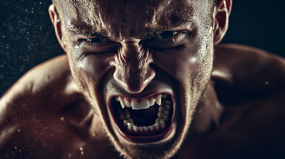 Athlete Smiling in Macro Shot