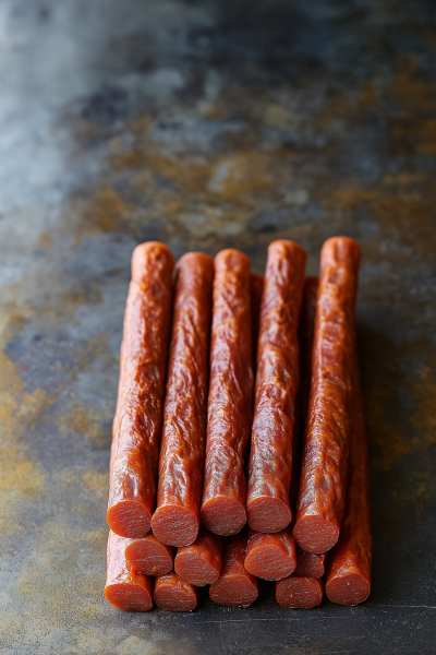 Artistic Arrangement of Pepperoni Sticks