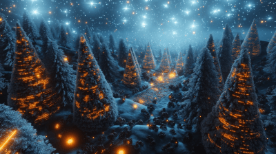 Robots in a Holiday Scene