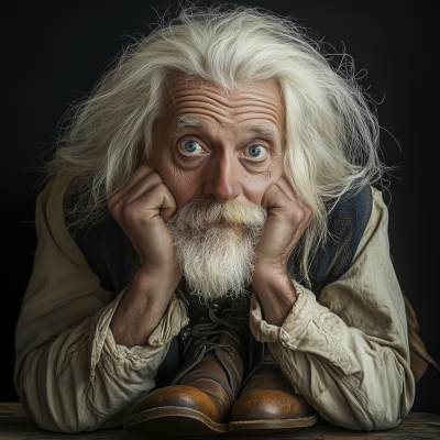 Funny Portrait of a Shoemaker