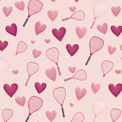 Hearts and Badminton Pattern