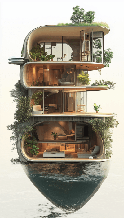 Sustainable Boat Submarine Home Design